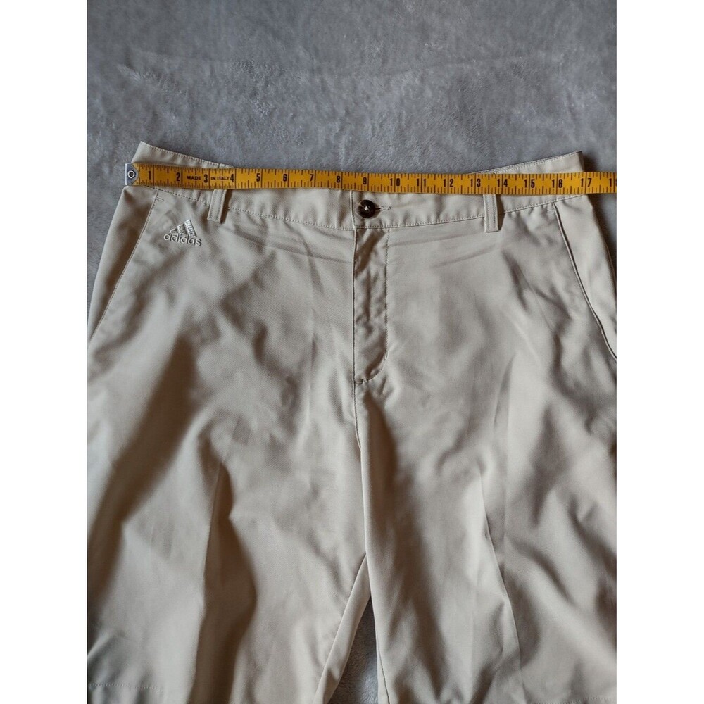 Adidas Climalite Golf Shorts Men's Size 32 Beige Performance Stretch - Picture 3 of 8